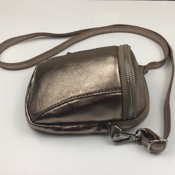 NWOT Borse in Pelle Italian Leather Gold Bag - Picture 4 of 16